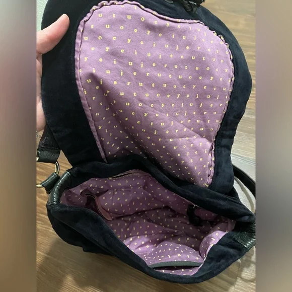 Vintage Juicy Couture Black Velvet Satchel/ Shoulder Bag - Picture 6 of 15